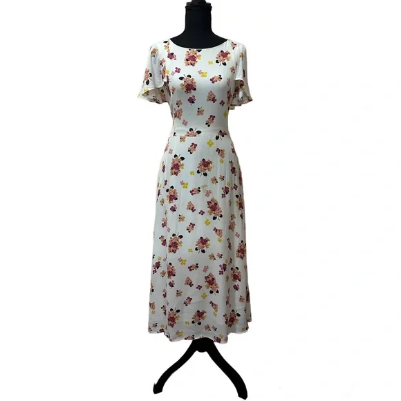 knee length dresses for ladies Cotton Blush Pink Floral Midi Sundress with Pockets PromGirl